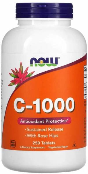NOW C-1000 with Rose Hips 250 таблеток