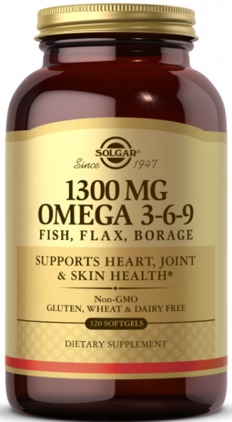 Solgar 1300 mg Omega 3-6-9 Softgels 120 капсул