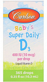Carlson Labs Витамин Д3 для младенцев Super Daily D3 for Baby 400 IU 365 капель