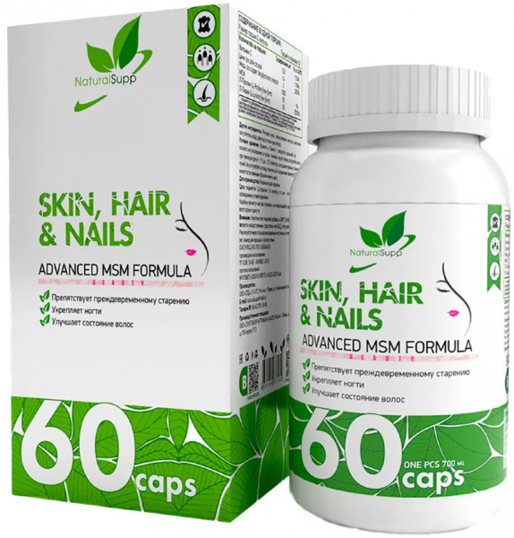 NaturalSupp Skin Hair Nails 60 капсул