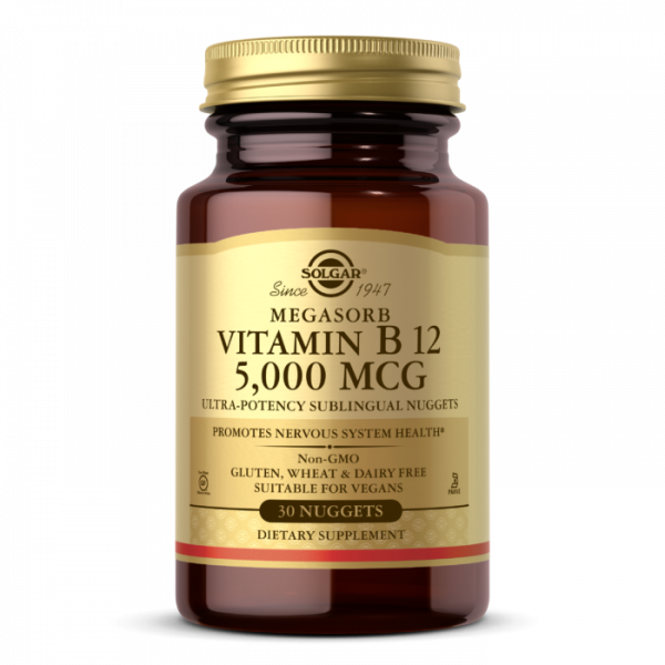 Solgar Vitamin B12  Megasorb 5000 mcg 30 nuggets