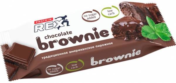 ProteinRex Пирожное протеиновое Brownie 50 грамм