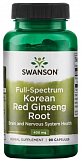 Swanson Korean Red Ginseng Root (корень корейского красного женьшеня) 400 мг 90 капсул