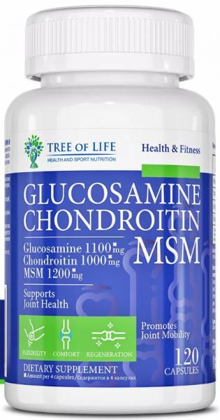 Tree of Life Glucosamine Chondroitin MSM 120 капсул