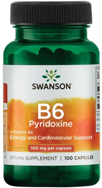 Swanson Vitamin B-6 100 mcg 100 капсул