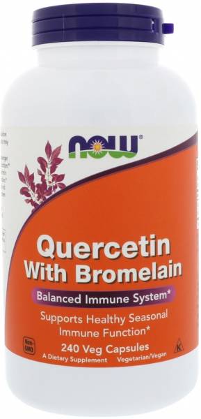 NOW Quercetin with Bromelain 240 капсул