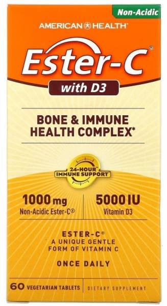American Health Ester-C 1000 mg With D3 5000 IU 60 таб.