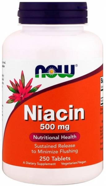 NOW Niacin 500 мг 250 таблеток