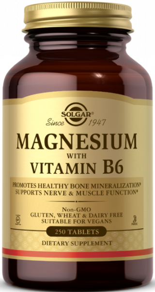 Solgar Magnesium with Vitamin B6 Tablets 250 таблеток