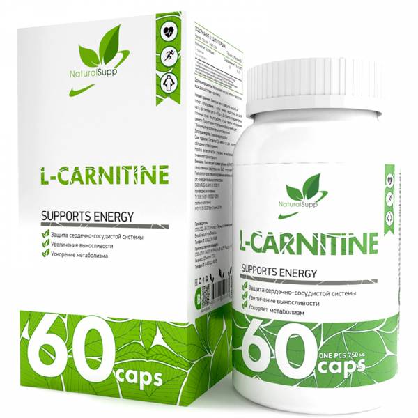 NaturalSupp L-Carnitine tartrat 60 капсул