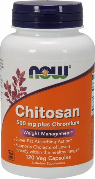 NOW Chitosan 500 mg plus Chromium 120 капсул