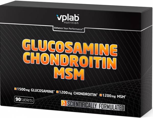 VPLAB Glucosamine Chondroitin MSM 90 таблеток (коробка)