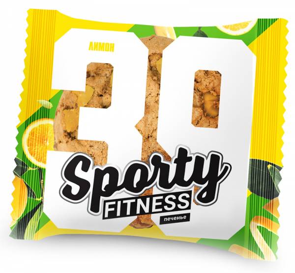 Sporty Низкокалорийное печенье Sporty Fitness 1 печенье 60 грамм
