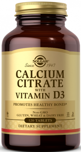 Solgar Calcium Citrate with Vitamin D3 Tablets 120 таблеток