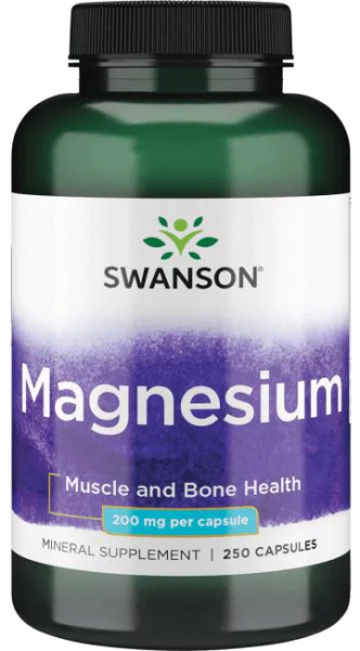 Swanson Magnesium 200 mg 250 капсул