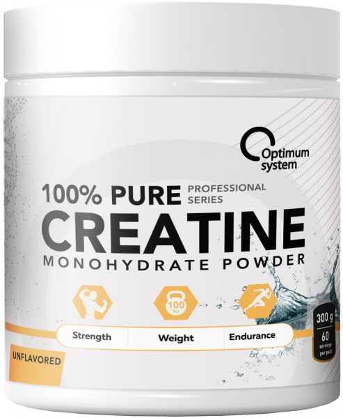 Optimum System 100% Pure Creatine Monohydrate Unflavoured 300 грамм