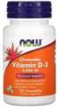 NOW Vitamin D3 5000 chewable 120 жеват. таб.