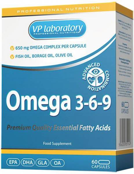 VPLAB Omega 3-6-9 60 капсул