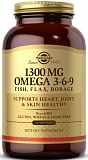 Solgar 1300 mg Omega 3-6-9 Softgels 120 капсул
