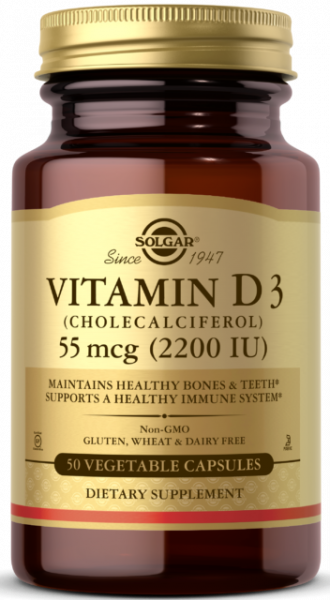 Solgar Vitamin D3 2200 МЕ 50 капсул