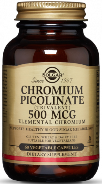 Solgar Chromium Picolinate 500 mcg Vegetable Capsules 60 капсул
