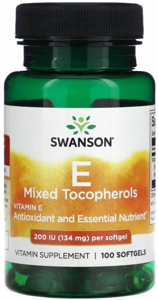 Swanson Vitamin E Natural 200 Iu (134,2 mg) 100 капсул