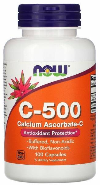 NOW C-500 Calcium Ascorbate-C 100 капсул