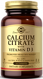 Solgar Calcium Citrate with Vitamin D3 Tablets 60 таблеток