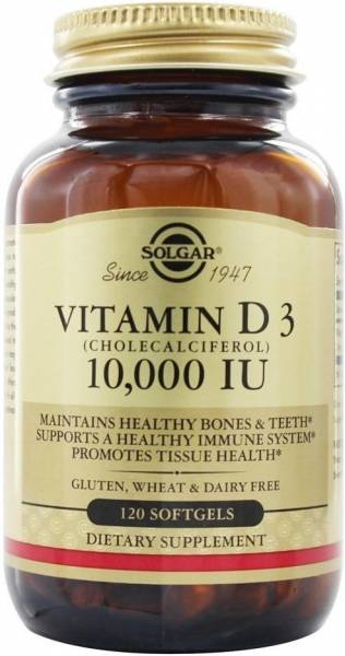 Solgar Vitamin D3 10000 IU 120 капсул
