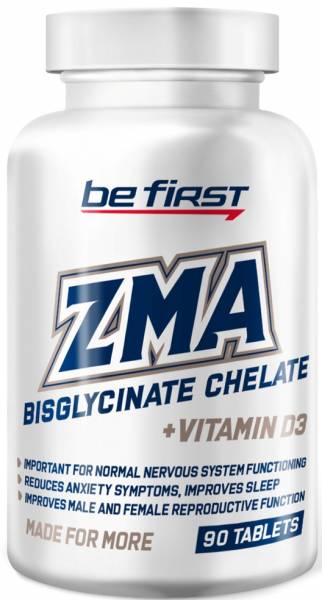 Be First ZMA Chelate + vitamin D3 90 таблеток