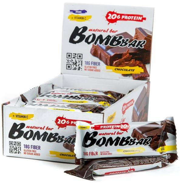 Bombbar PROTEIN natural bar 20 батончиков по 60 грамм