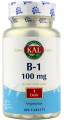 KAL Витамин B-1 100 мг (Тиамин) 100 таблекток