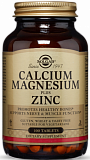Solgar Calcium Magnesium Plus Zinc Tablets 100 таблеток