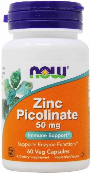 NOW Zinc Picolinate 50 мг 60 капсул
