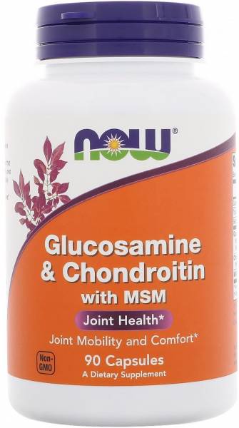 NOW Glucosamine & Chondroitin with MSM 90 капсул