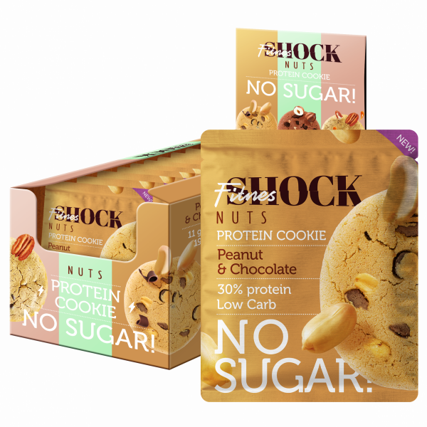 FitnesShock Protein Cookie Nuts 1 печенье - 40 грамм