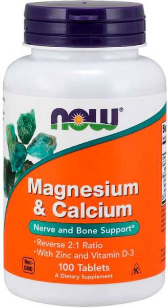NOW Magnesium & Calcium 100 таблеток