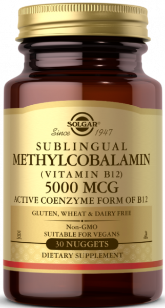 Solgar Methylcobalamin (Vitamin B12) 5000 mcg Nuggets 30 таблеток