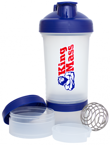 Kingmass Шейкер 3 в 1, 600 мл + 2 контейнера