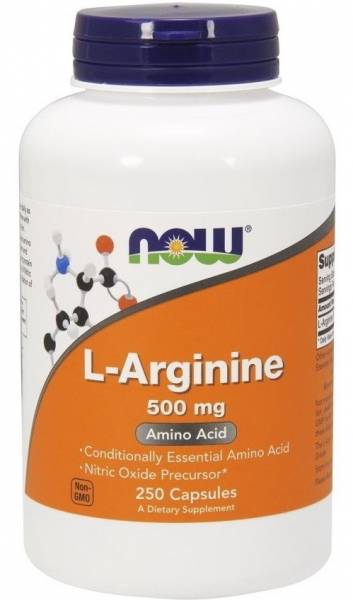 NOW L-Arginine 500 mg 250 капсул