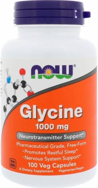NOW Glycine 1000 mg 100 капсул