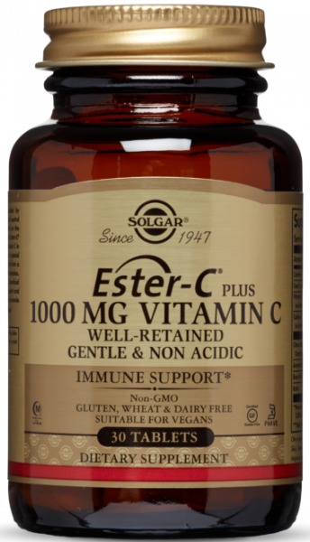 Solgar Ester-C Plus 1000 mg Vitamin C Tablets 30 таблеток