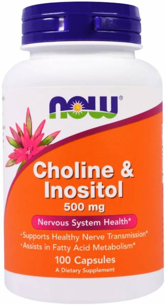 NOW Choline & Inositol 500 mg 100 капсул