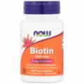 Now Biotin 1000 мкг (Биотин) 100 капсул