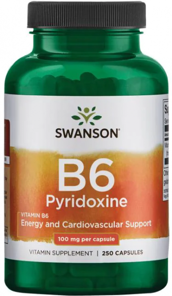 Swanson Vitamin B-6 100 mcg 250 капсул