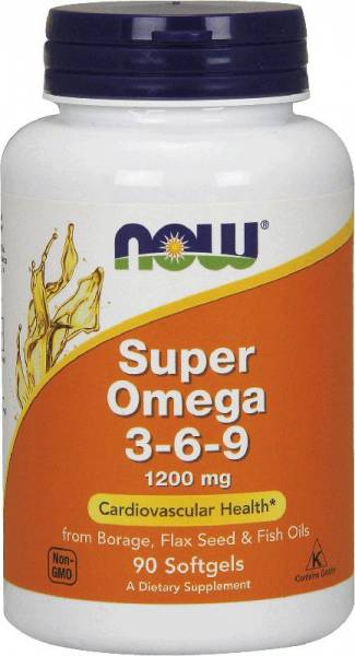NOW Super Omega 3-6-9 1200 mg 90 капсул