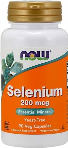 NOW Selenium 200 mcg 90 капсул