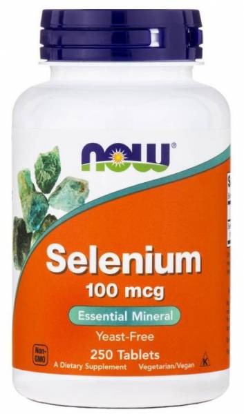 NOW Selenium 100 mcg 250 таблеток