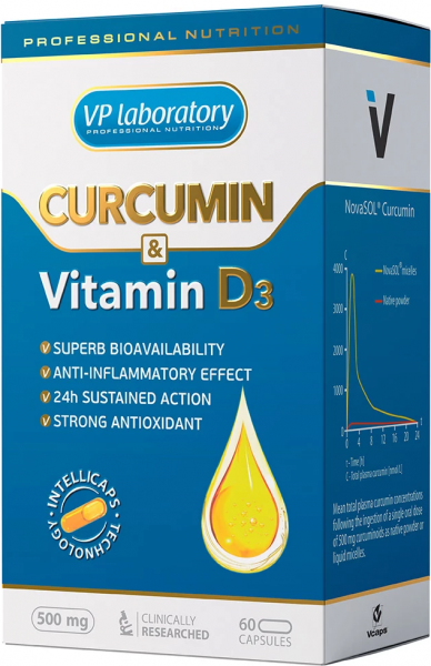 VPLAB Curcumin & Vitamine D3 60 капсул