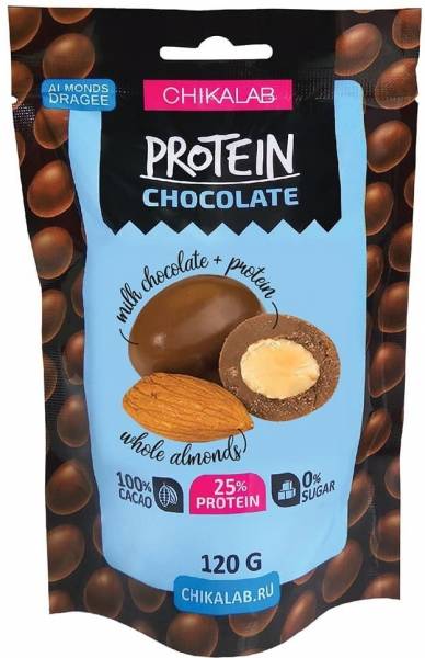 Chikalab Протеиновое Драже в шоколаде 120 грамм
